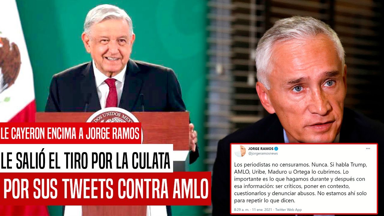 NO VIO LO DURO SINO LO TUPIDO. LE CAYERON A JORGE RAMOS POR TUITS CONTRA AMLO! DE RISA!