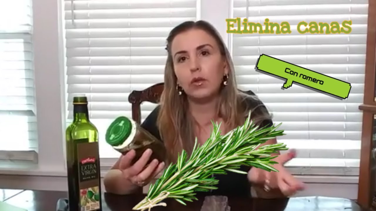 Aceite de romero para oscurecer las canas y hacer crecer el cabello.