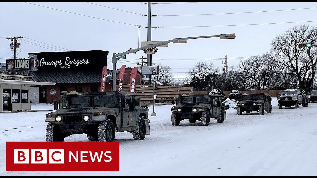 “It’s frozen inside”: Winter storm hits Texas – BBC News