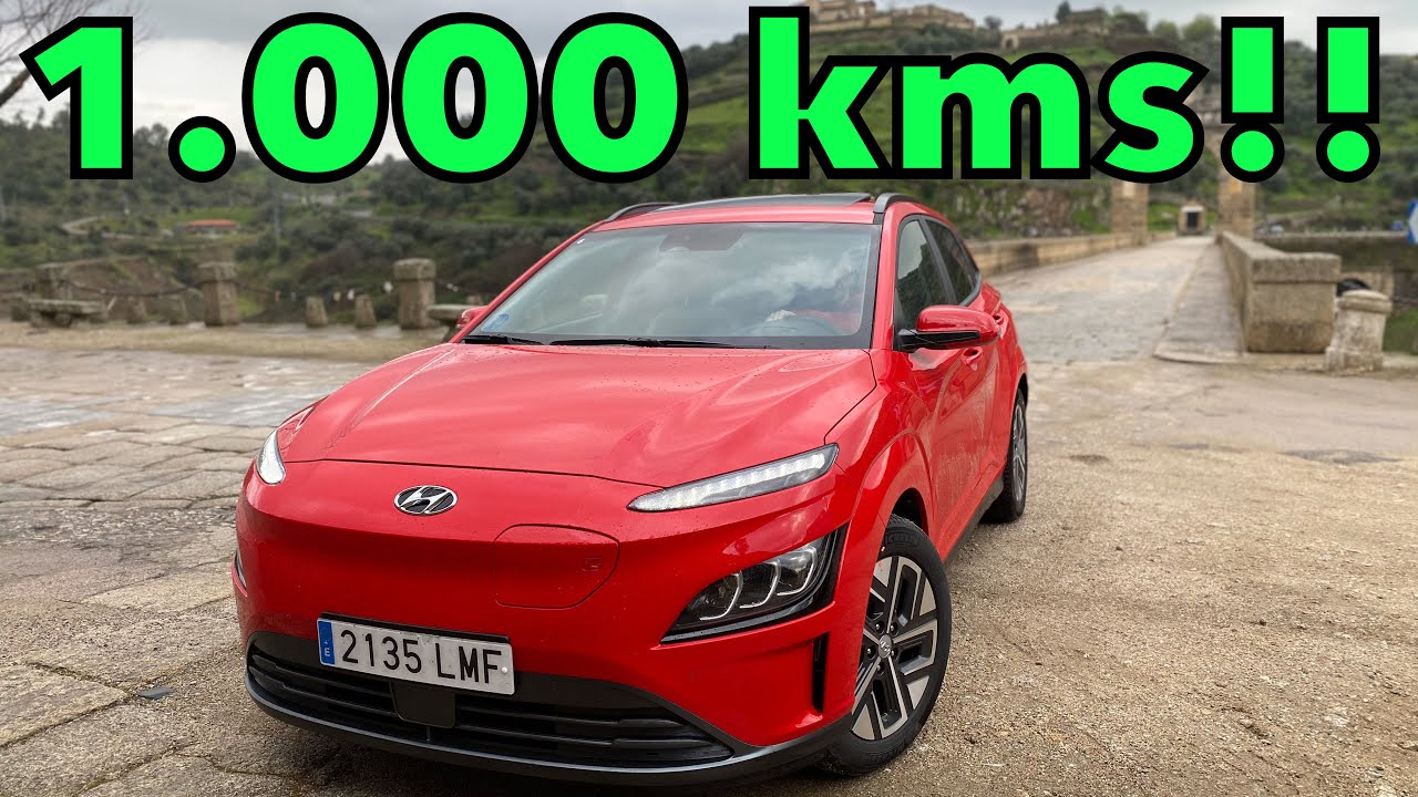 Hyundai KONA eléctrico 2021 RETO 1.000 kms ¿Conseguiremos superarlo? Viaje coche eléctrico MOTORK