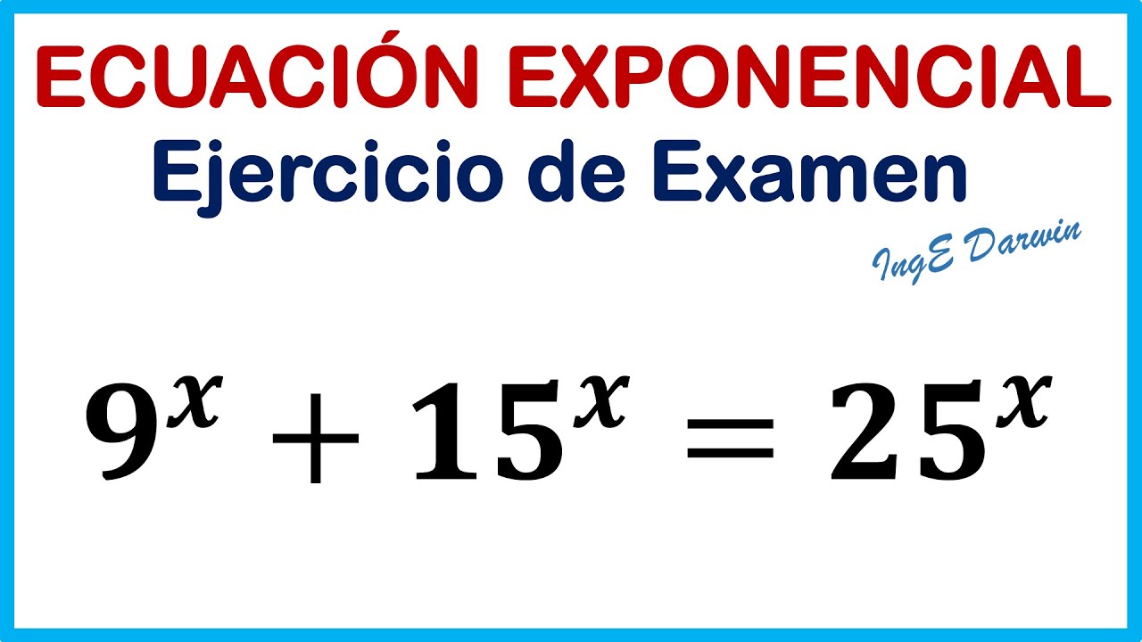 Ecuación exponencial por cambio de variable – resolución detallada | Ejercicio 8