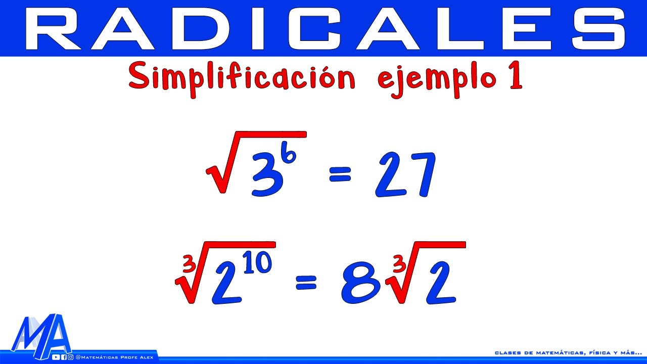 Simplificación de radicales | Ejemplo 1