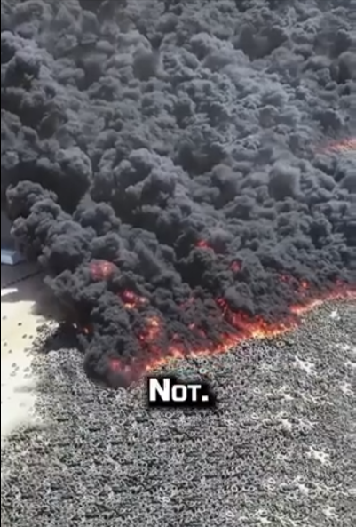 En el desierto de Kuwait los árabes queman unos 42 millones de neumáticos viejos….09-06-2023