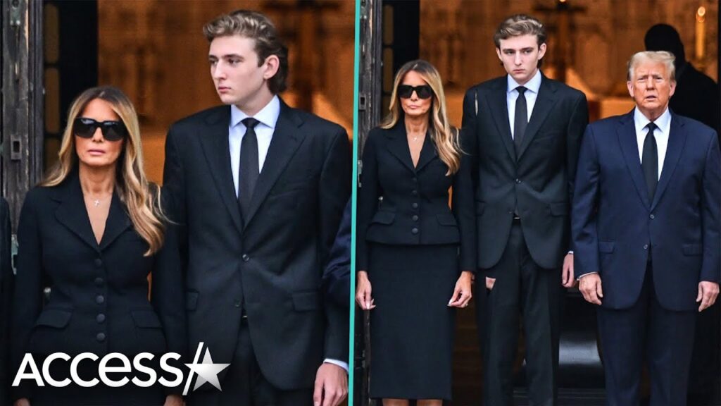 Barron Trump Joins Donald Trump At Funeral For Melania Trump’s Mother…. 01-18-2024