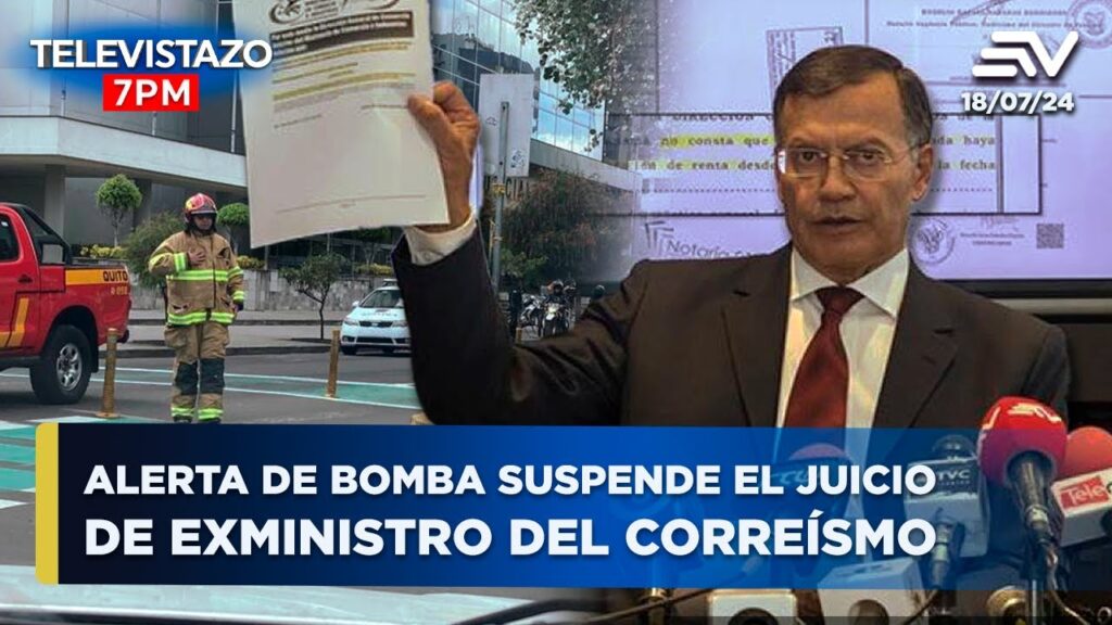 Caso Pedro Merizalde: Amenaza de bomba en Complejo Judicial Quito para Juicio | Televistazo…. 07-18-2024