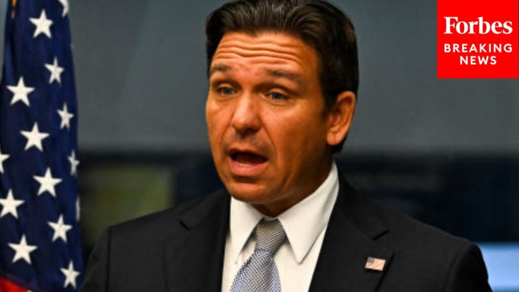 Florida Governor Ron DeSantis Holds Press Briefing On Tropical Storm Milton…. 10-06-2024