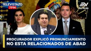 La Procuraduría General marca distancia del conflicto entre Noboa y Abad | Televistazo 7 PM…. 10-03-2024