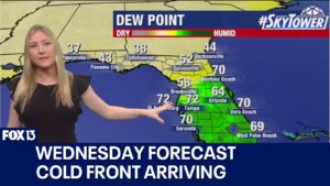 Tampa weather | Fall cold front moving in…. 10-16-2024