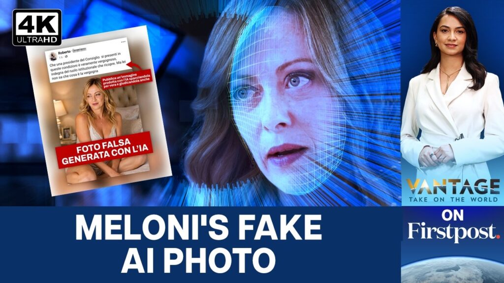Italy PM Meloni slams Fake AI Photo., Can Defend Myself, Others Cannot | Vantage on FirstPost…. 05-06-2026