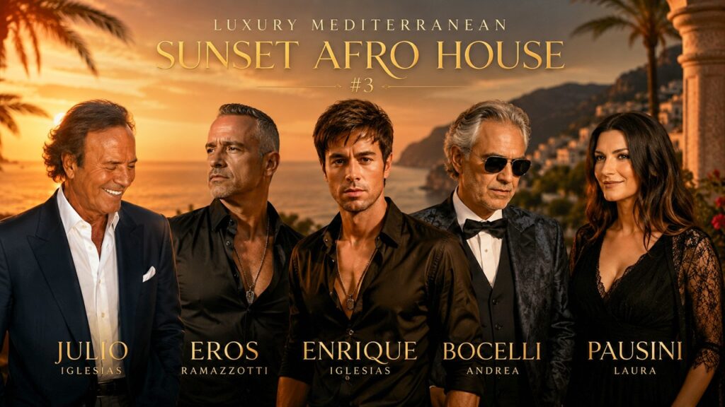 Julio Iglesias, Eros, Enrique, Bocelli & Pausini Style – Luxury Mediterranean Sunset Afro House…. 07-19-2026