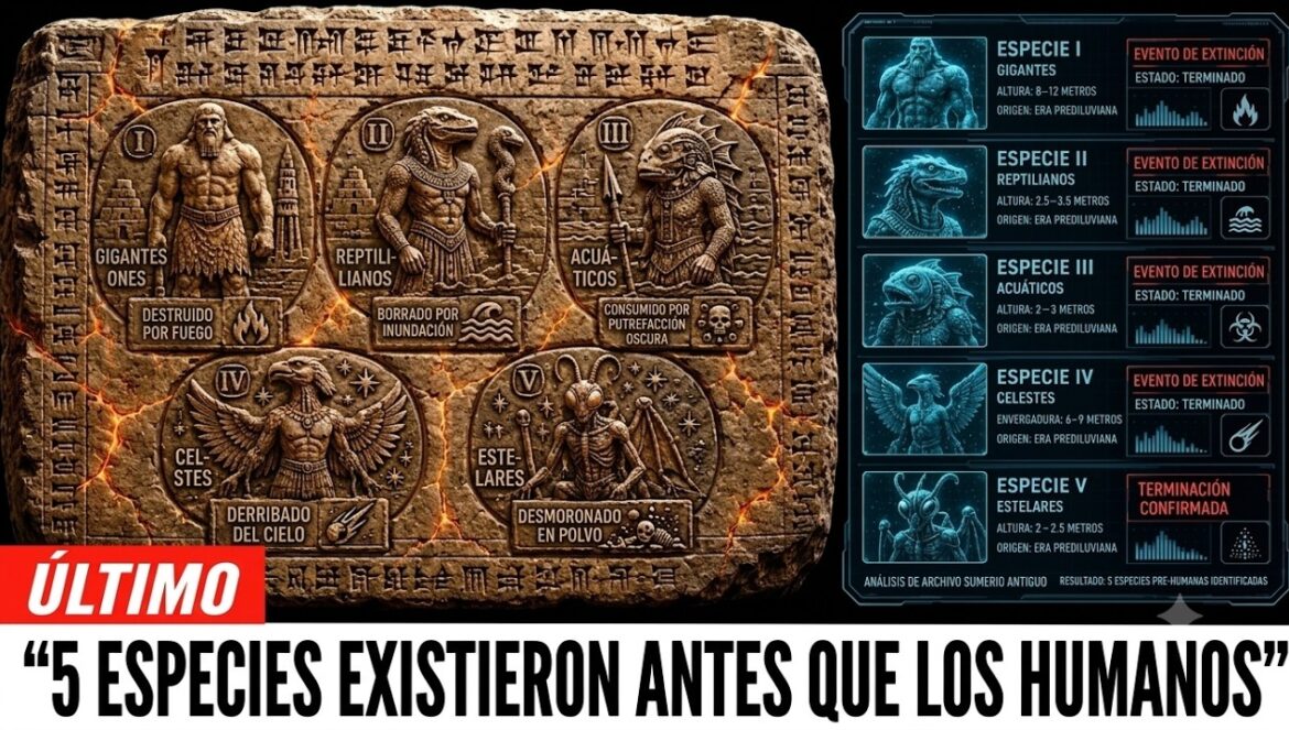 Tablilla Sumeria revela 5 Especies antes de los Humanos., cómo terminó cada una.? 07-20-2026