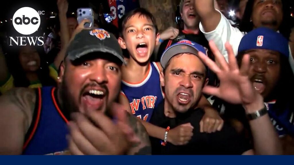 Thousands of fans flood the streets of NYC after Knick’s Historic Win…. 06-14-2026